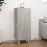 Servantă, gri beton, 34,5x34x90 cm, lemn compozit