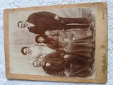 Fotografie mare , atelier fotografic AURELIA , BRAILA ,Anii 1890 -1900 .Distinsa familie.Dimensiuni 19,5 x11,5 cm