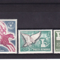 ROMANIA 1965 LP 617 ZIUA MARCII POSTALE ROMANESTI SERIE MNH