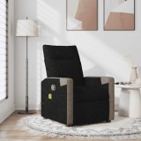 VidaXL Fotoliu de masaj rabatabil, negru, material textil