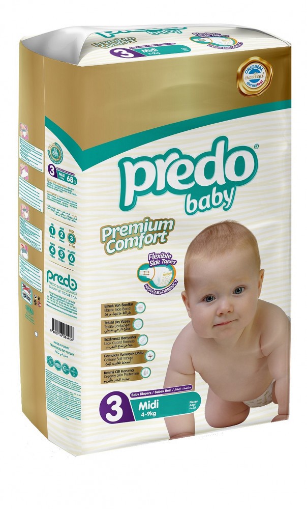 Scutece copii Predo, 272buc/set , Marime 3, Mini, 4-9kg kg, varsta 3-6 luni  | Okazii.ro