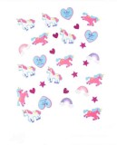 Set autocolante Unicorn spuma cu banda autoadeziva pentru activitati crafts, 30 bucati, Oem