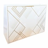 Pungi cadou Model Geometric Auriu XXL - SET 10 buc