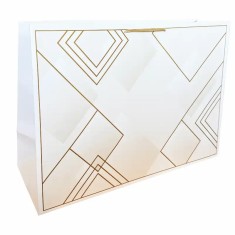 Pungi cadou Model Geometric Auriu XXL - SET 10 buc