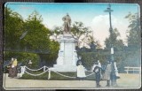 Carte postala, Timisoara statuia generalului austriac Anton Scudier, perioada interbelica
