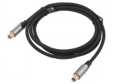 Cablu Toslink 1,5m cu mufe aurite, negru