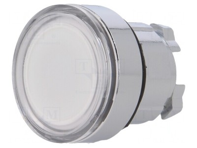 Comutator apăsare 22mm alb IP66 foto