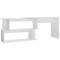 Birou de colt, alb extralucios, 200x50x76 cm, lemn prelucrat