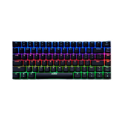 Tastatura gaming Ajazz, 82 taste, iluminare RGB, cablu USB, ABS/PC, Negru foto