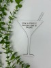 Props in forma de pahar de cocktail din MDF