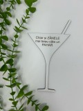 Props in forma de pahar de cocktail din MDF