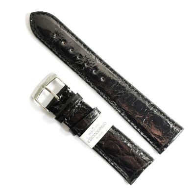 Curea de ceas Morellato Amadeus Black din piele de crocodil - 18mm, 20mm, 22mm foto