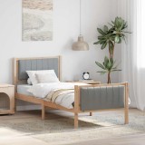 VidaXL Cadru de pat Maro și gri deschis 80 x 200 cm Lemn masiv de pin 878499