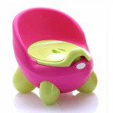 Oliță Copii Cangaroo Throne Roz cu Spătar, Container Detașabil - Tip Vas WC, Confortabilă și Sigură