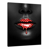Tablou Canvas, Tablofy, SUPREME Lips, Printat Digital, 90 &times; 120 cm