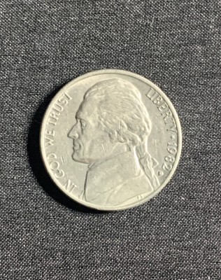 Moneda five cents 1982 USA foto