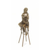 Doamna la bar - statueta din bronz masiv BJ-12, Nuduri