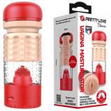 Masturbator Vagin Theresa Vibratii Multispeed Rosu 18 cm