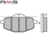 Set placute frana - Italjet Millenium 125-150 - MBK XC Flame 125 - Yamaha DT - TDR - TZM - TZR 50-80 - XC Cygnus 125-150 (RMS)