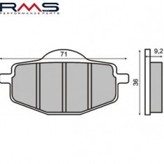 Set placute frana - Italjet Millenium 125-150 - MBK XC Flame 125 - Yamaha DT - TDR - TZM - TZR 50-80 - XC Cygnus 125-150 (RMS)