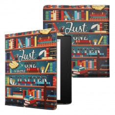 Husa kwmobile pentru Amazon Kindle Oasis 10, Piele ecologica, Multicolor, 57849.04