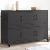 vidaXL Dulap, negru, 100,5x39x72 cm, oțel