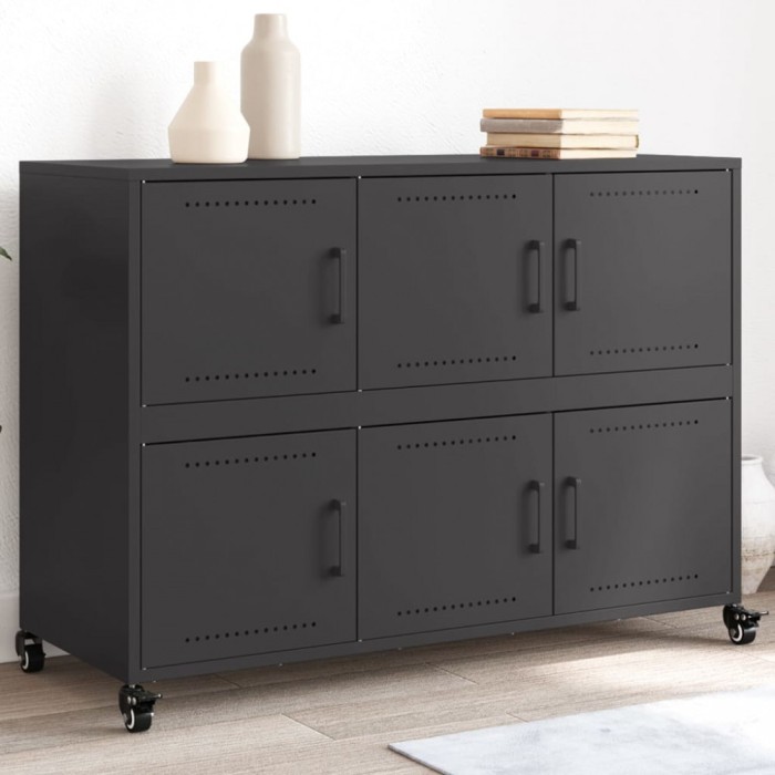 vidaXL Dulap, negru, 100,5x39x72 cm, oțel 846740