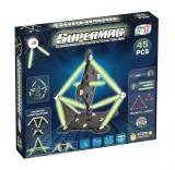 Set de consturctie magnetic - Supermag Projects Glow, 45 piese | Supermag