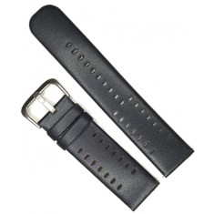 Curea Ceas Racing din Piele Neagr? &ndash; Stil Sport-Elegant (22mm)