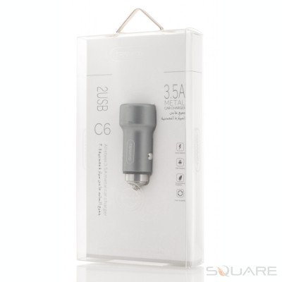 Incarcatoare Auto Tranyoo, C6, 3.5A Metal Fast Car Charger foto