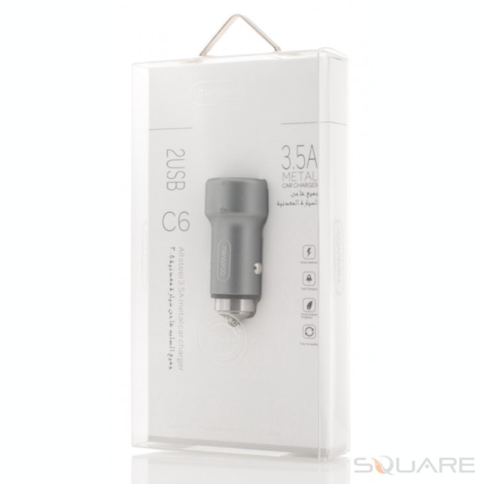 Incarcatoare Auto Tranyoo, C6, 3.5A Metal Fast Car Charger