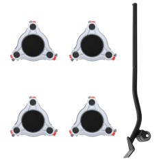 vidaXL Role pentru mobilă, 4 buc., cu dispozitiv de ridicare, 14,5x13,5x4 cm, oțel, 400 kg