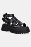 Buffalo sandale Pluto Gld femei, culoarea negru, cu platforma, 1602269-BLK