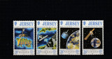 Jersey 1991-Europa CEPT,Europa in spatiu,serie 4 val..MNH,Mi.539-542, Organizatii internationale, Nestampilat