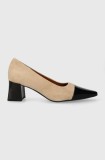 Vagabond Shoemakers tocuri din piele intoarsa ALTEA culoarea bej, cu toc drept, 5740.113.95