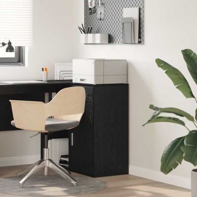 vidaXL Bufet cu sertar Stejar negru 38 x 34.5 x 75 cm Lemn compozit foto