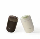 Pahar termos Outin Travel Tumbler portabil, 6h cald / 12h rece, inox 316L, compact, Sand White