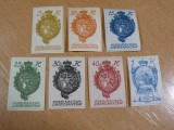 Liechtenstein Clasice Stema Princiară Serie Imperforată Lot 7 Mărci -A771