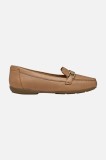 Geox mocasini de piele D ANNYTAH MOC femei, culoarea bej, cu toc plat, D84BMA 00046 C5000