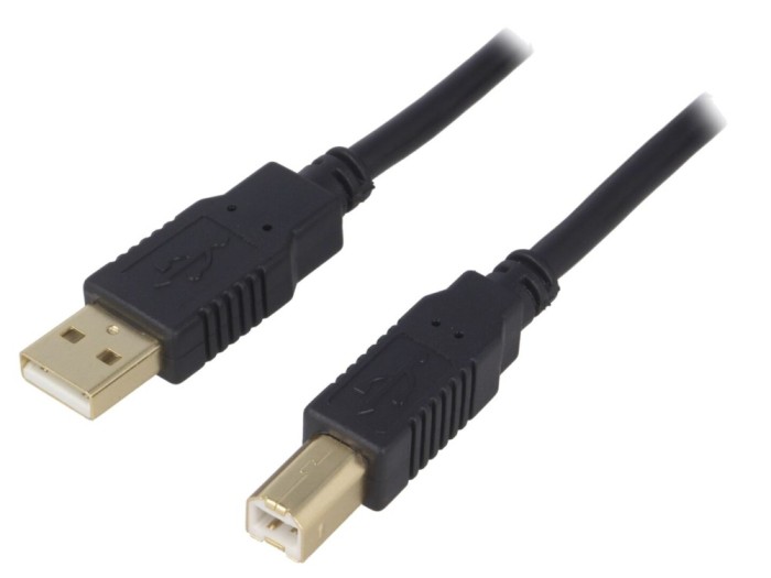 Cablu USB 2.0 A-B 5m aurit