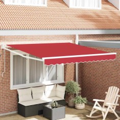 vidaXL Copertină Roșu 3 x 2,5 m Poliester și metal