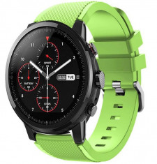 Curea ceas Smartwatch Samsung Galaxy Watch 46mm, Samsung Watch Gear S3, iUni 22 mm Silicon Light Green foto