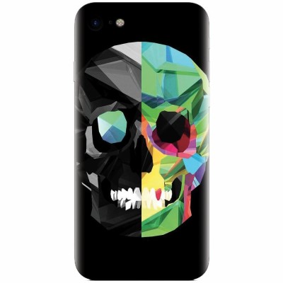 Husa silicon pentru Apple Iphone 5c, Colorful Skull foto