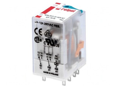 Releu Electromagnetic DPDT 24VDC 24A foto