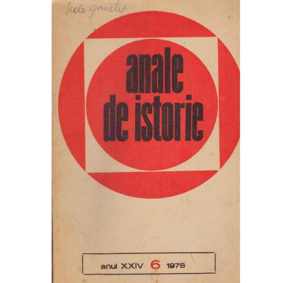 - Anale de istorie anul XXIV (6), 1978 - 133820 foto