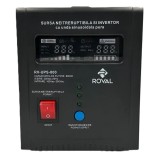 Sursa UPS Neintreruptibila 800 VA (500 W) si Invertor cu Unda Sinusoidala Pura Roval