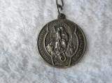 Argint MEDALION MASIV Sfanta MARIA REPARATRIX unic EXCEPTIONALA pe Lant argint