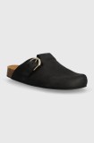 Alohas papuci din nubuc Travis culoarea negru, S100347.01