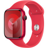 Apple Watch 9, GPS, Cellular, Carcasa RED Aluminium 45mm, RED Sport Band - M/L
