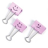 Cumpara ieftin Clipsuri metalice 19 mm 20 buc Rapesco roz